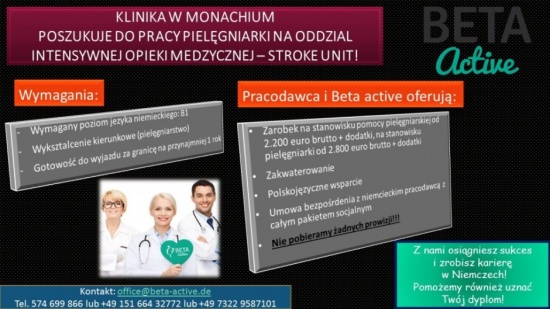 Pielęgniarka – intensywna opieka, Niemcy